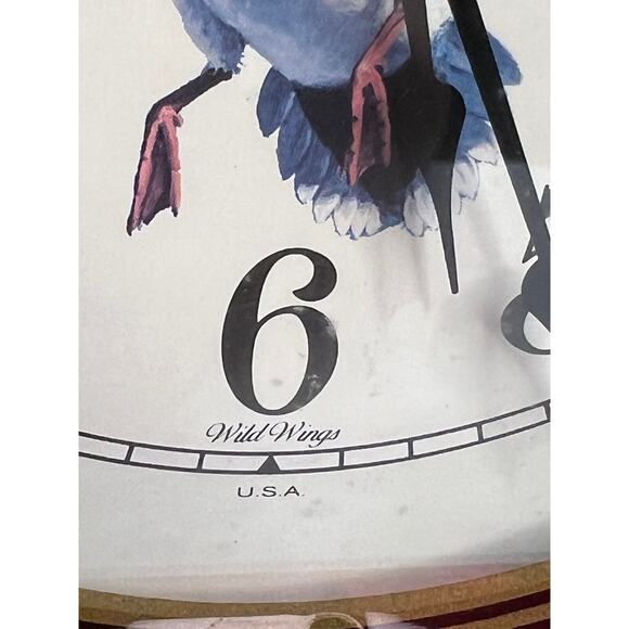 Wild Wings Wall Clock (Made in USA) Wooden Mantle Clock - Picture 4 of 6